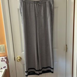 Talbots Navy and White Summer Pants